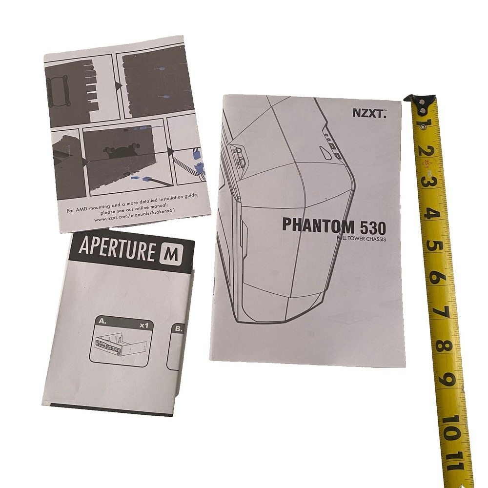 NZXT Phantom 530 Full Tower Chassis Manual + Aperture M + AMD Installation Book